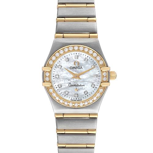 Photo of Omega Constellation Steel Yellow Gold Diamond Ladies Watch 1365.75.00 Box Card