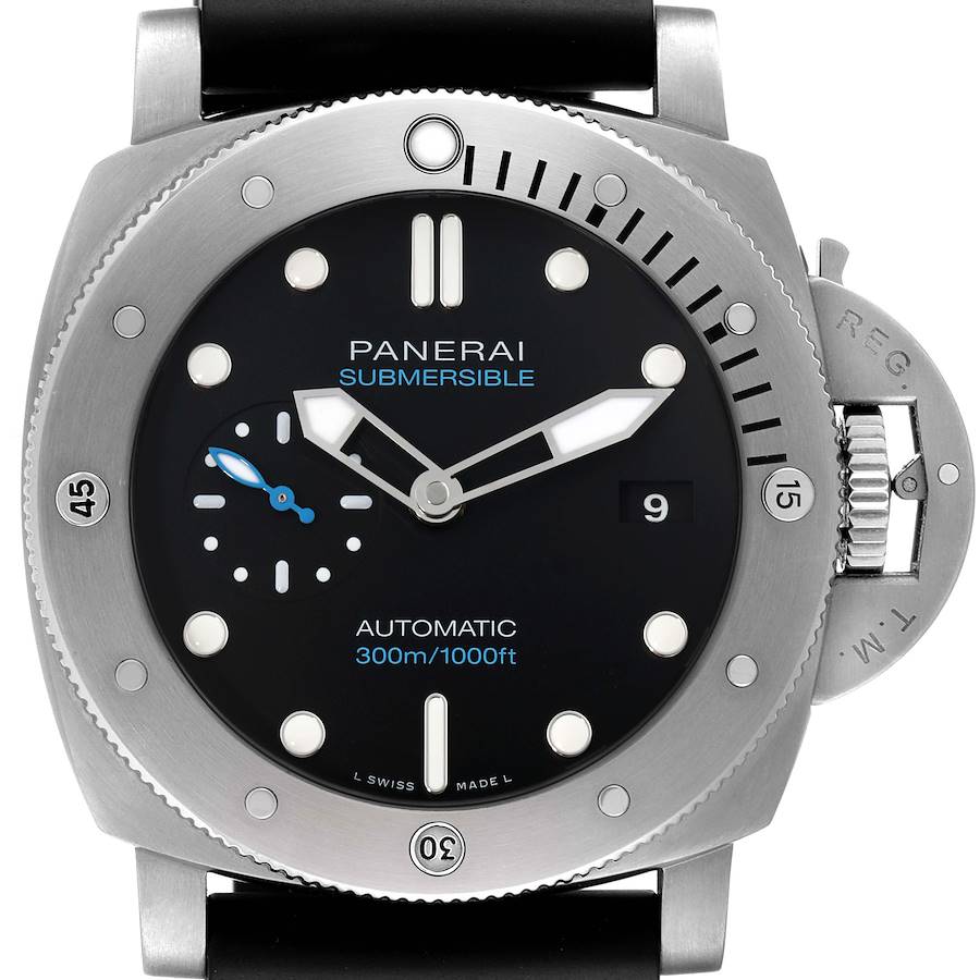 Panerai Luminor Submersible 47 3 Days Titanium Mens Watch PAM01305 Box Card SwissWatchExpo