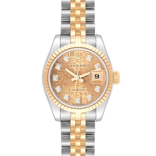 Photo of Rolex Datejust Diamond Anniversary Dial Steel Yellow Gold Ladies Watch 179173