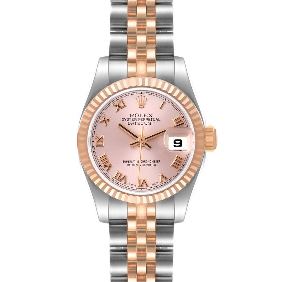 Rolex Datejust Steel Everose Gold Rose Dial Ladies Watch 179171 Box Papers SwissWatchExpo