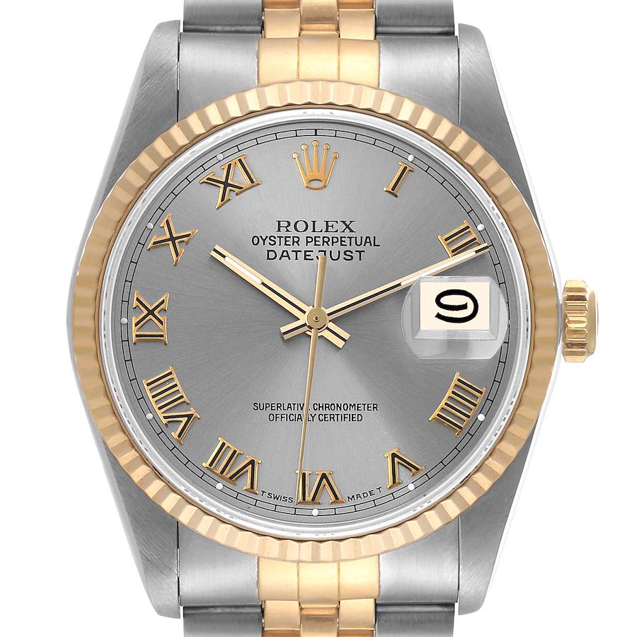 NOT FOR SALE Rolex Datejust Steel Yellow Gold Slate Dial Mens Watch 16233 PARTIAL PAYMENT SwissWatchExpo