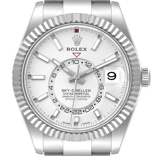 Photo of Rolex Sky-Dweller Silver Dial Steel White Gold Mens Watch 326934 Unworn