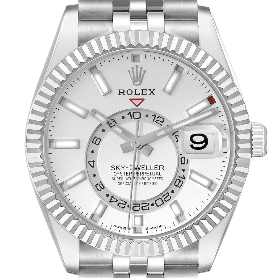 Rolex Sky-Dweller Steel White Gold Mens Watch 336934 Unworn SwissWatchExpo