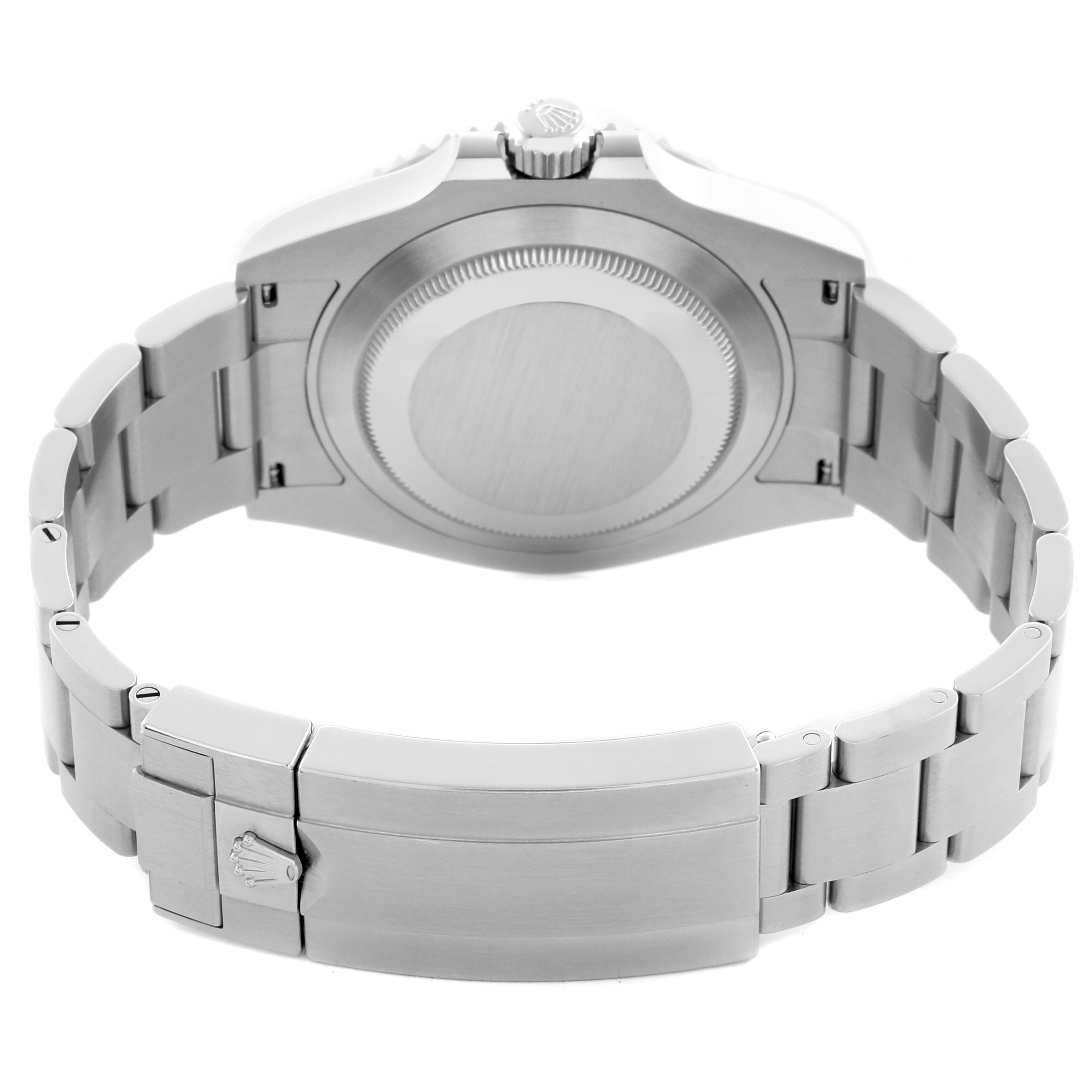 The image shows the back of a Rolex Submariner 126610LN Men's Stainless Steel Black Dial 126610LN Men's Stainless Steel Black Dial, highlighting the clasp, bracelet, and case back.