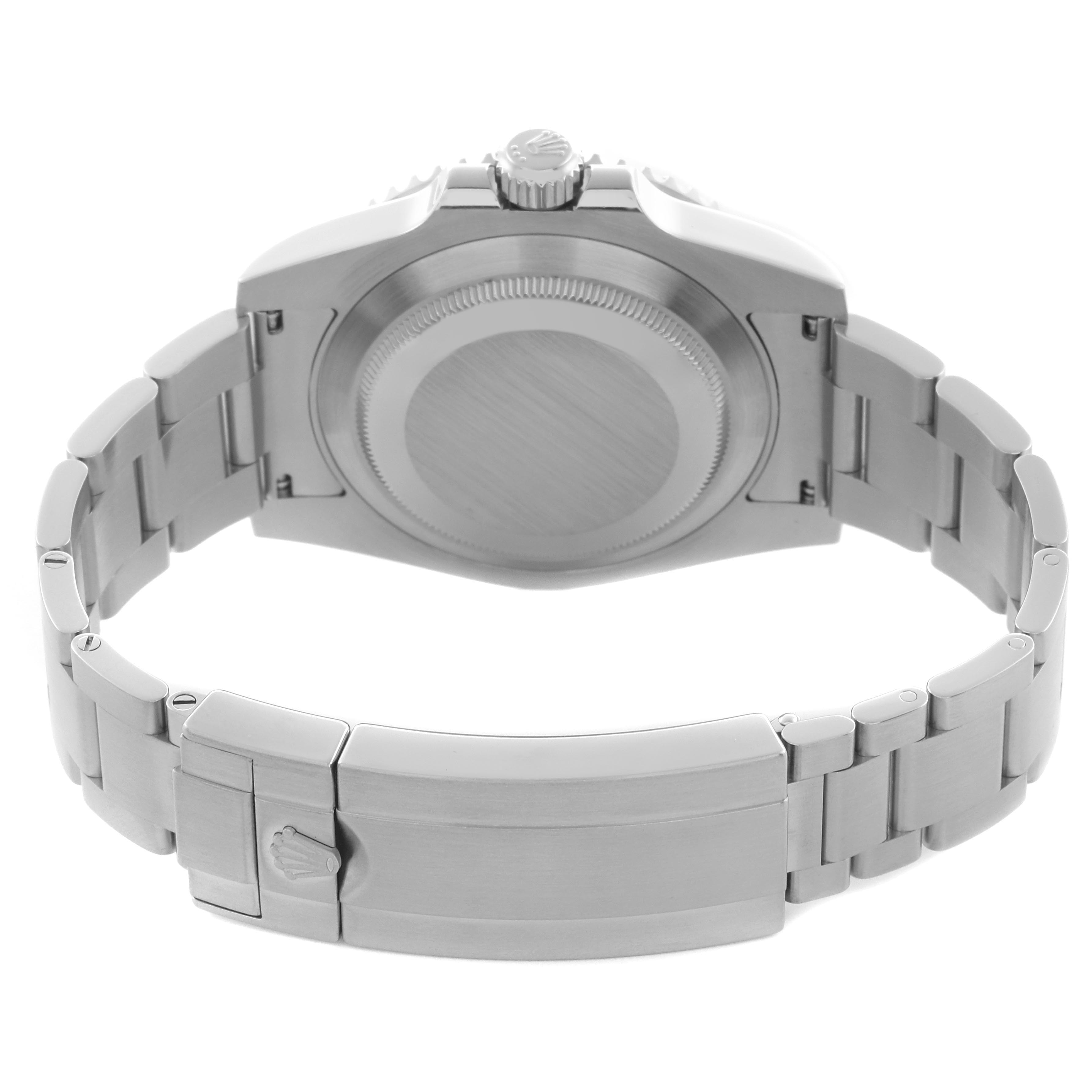 The image shows the backside of a Rolex Submariner 116610LN-0001 Men's Stainless Steel Black Dial 116610LN-0001 Men's Stainless Steel Black Dial, highlighting the clasp, bracelet, and case back.