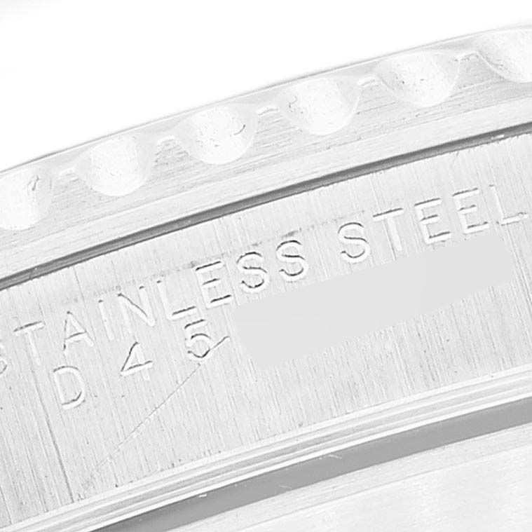 The image shows a close-up of the stainless steel casing of a Rolex Submariner 14060M Men's Stainless Steel Black Dial 14060M Men's Stainless Steel Black Dial watch.