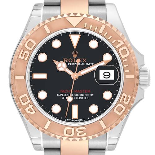 Photo of Rolex Yachtmaster 40 Rose Gold Steel Black Dial Mens Watch 116621 Unworn
