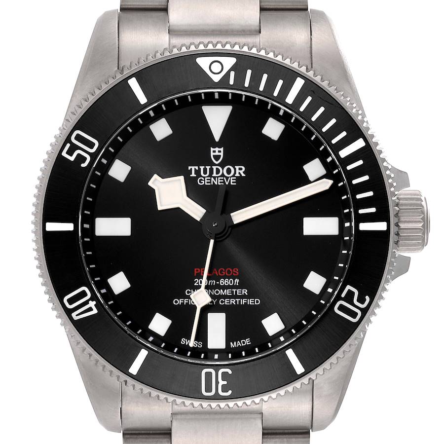 Tudor Pelagos 39mm Black Dial Titanium Mens Watch 25407 Box Card SwissWatchExpo