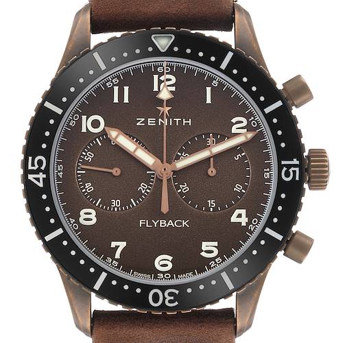 Photo of Zenith Pilot Cronometro Tipo CP-2 Flyback Bronze Watch 29.2240.405 Box Card