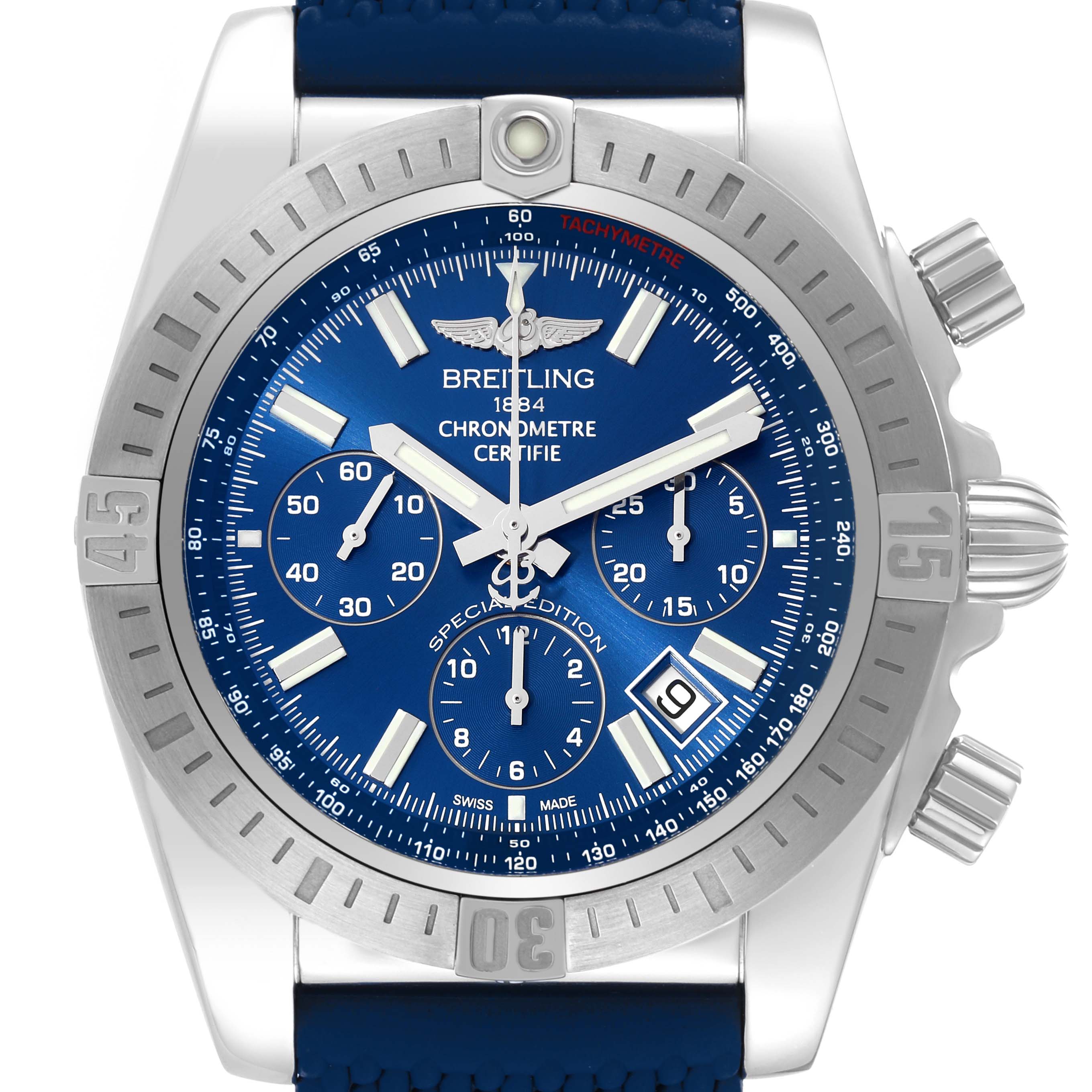 breitling chronomat 44 blue dial