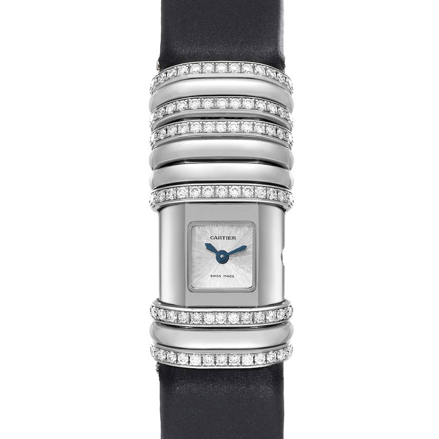 Cartier Declaration White Gold Titanium Diamond Ladies Watch WT000450 SwissWatchExpo