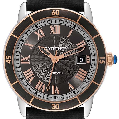 Photo of Cartier Ronde Croisiere Steel Rose Gold Grey Dial Mens Watch W2RN0005