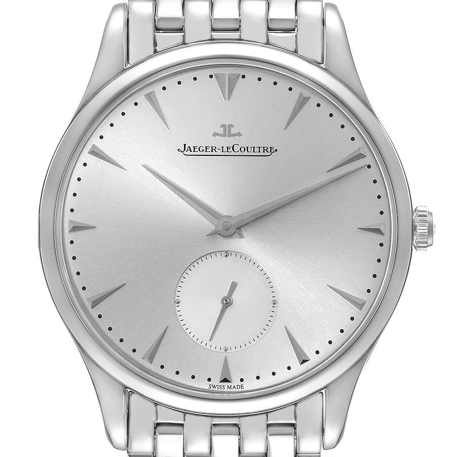Jaeger LeCoultre Master Grande Ultra Thin Steel Mens Watch 174.8.90.S Q1358420 SwissWatchExpo