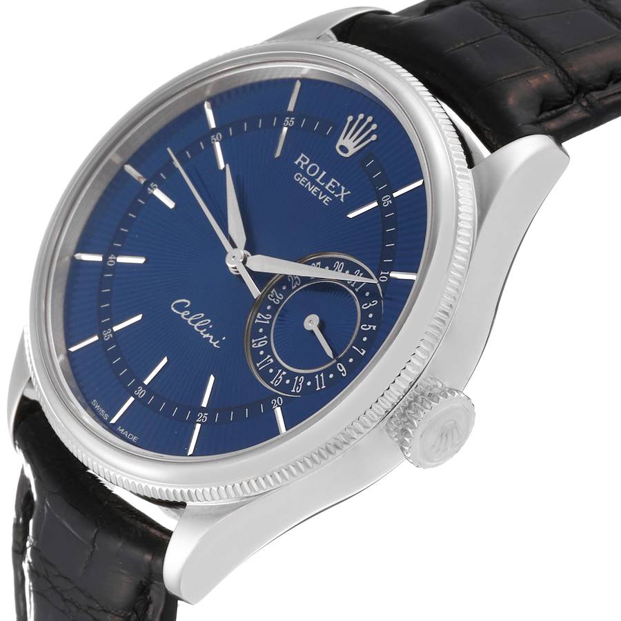 CELLINI DATE WHITE GOLD BLUE DIAL