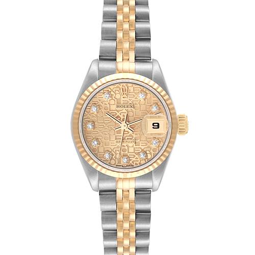 Photo of Rolex Datejust Steel Yellow Gold Anniversary Diamond Dial Ladies Watch 79173