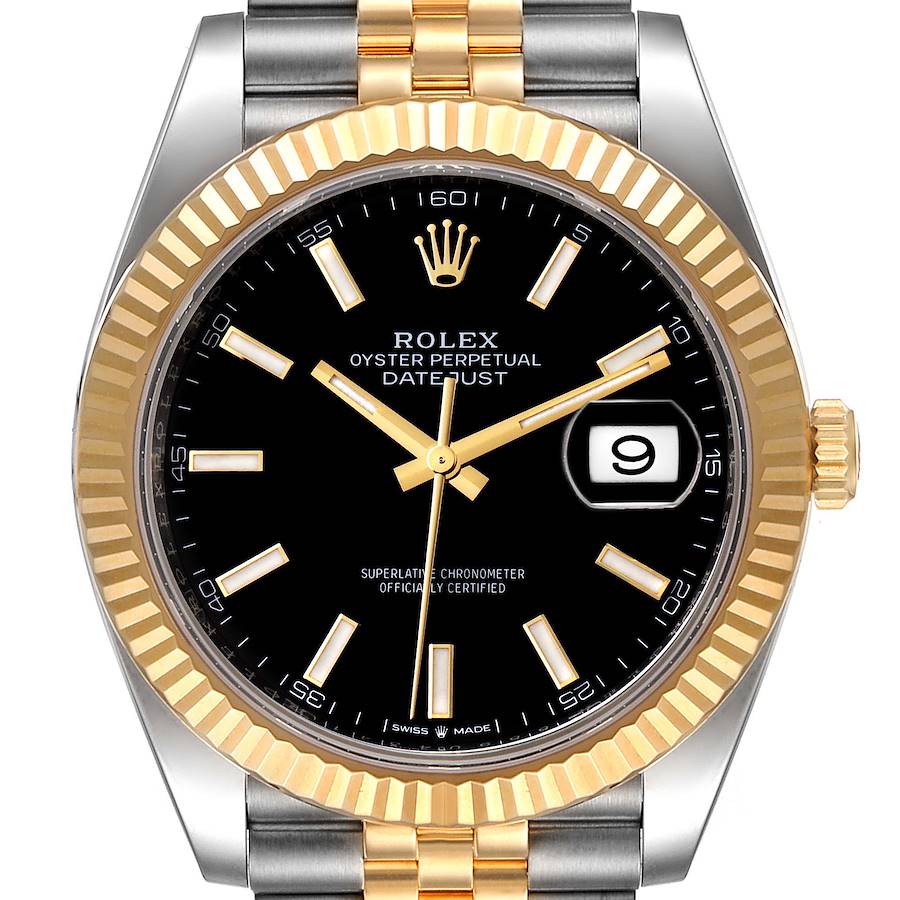 Rolex Datejust Steel Yellow Gold Black Dial Mens Watch 126233 Unworn SwissWatchExpo