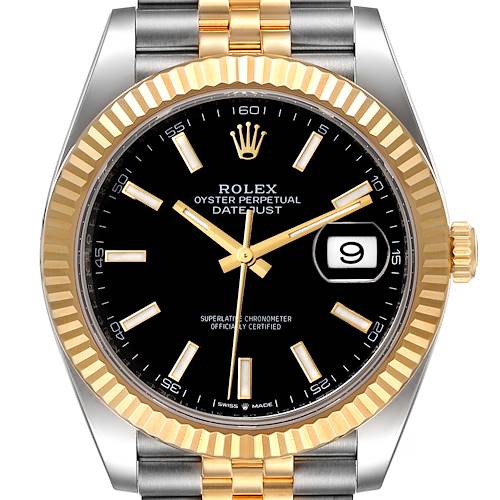 Photo of Rolex Datejust Steel Yellow Gold Black Dial Mens Watch 126233 Unworn