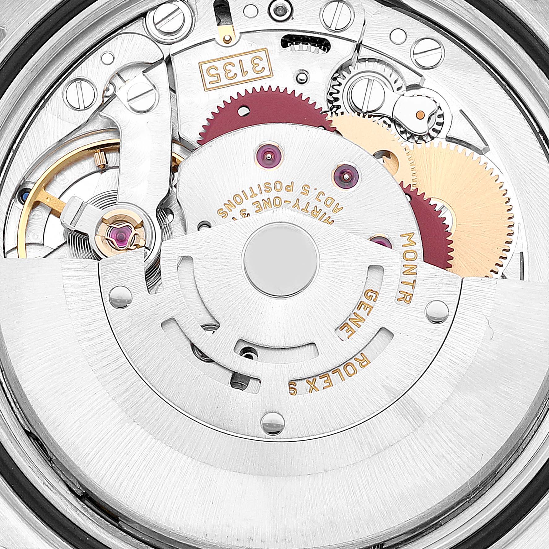 This image shows the mechanical movement and inner workings of a Rolex Turn-o-Graph 16264 Men
s Stainless Steel White Dial 16264 Men
s Stainless Steel White Dial watch.