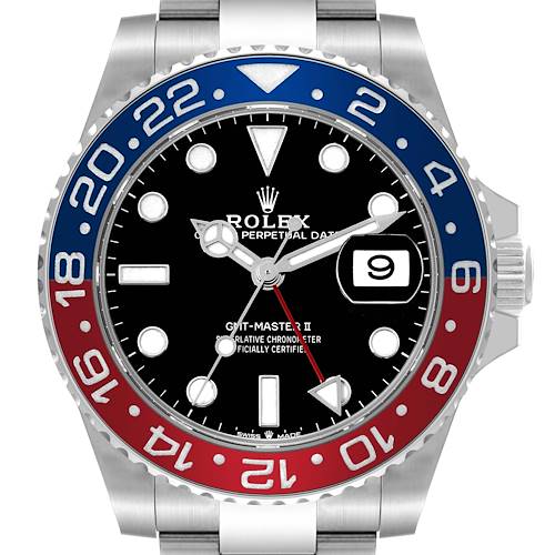 Photo of Rolex GMT Master II Blue Red Pepsi Bezel Steel Mens Watch 126710 Unworn