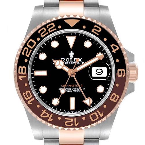 Photo of Rolex GMT Master II Steel Rose Gold Mens Watch 126711 CHNR Box Card