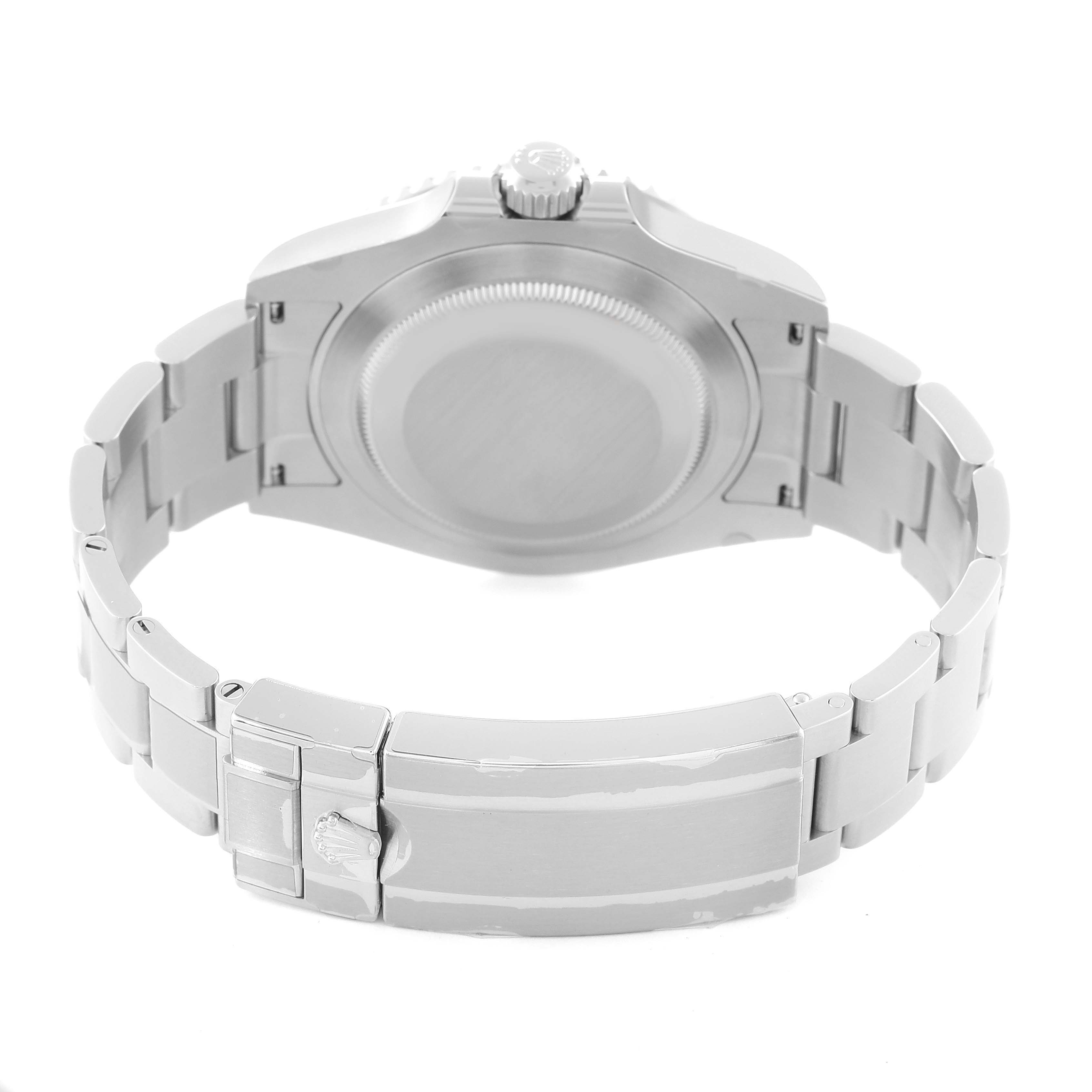 The image shows the back view of a Rolex Submariner 126610LN Men
s Stainless Steel Black Dial 126610LN Men
s Stainless Steel Black Dial watch, highlighting the clasp, bracelet, and case back.