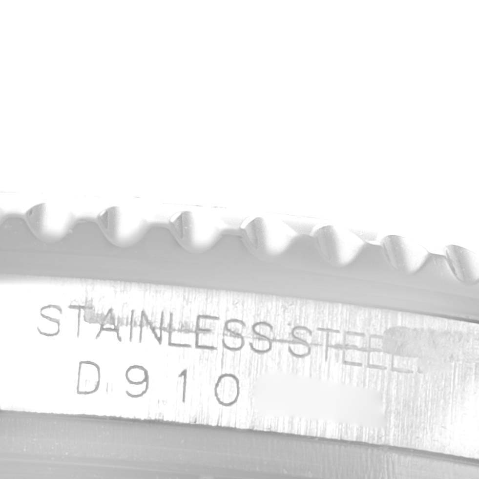 This close-up image shows the side engraving on the metal case of a Rolex Yacht-Master 16622 Men's Stainless Steel Silver Dial 16622 Men's Stainless Steel Silver Dial watch.