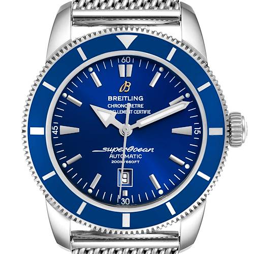 Photo of Breitling Superocean Heritage 46 Mesh Bracelet Mens Watch A17320 Papers