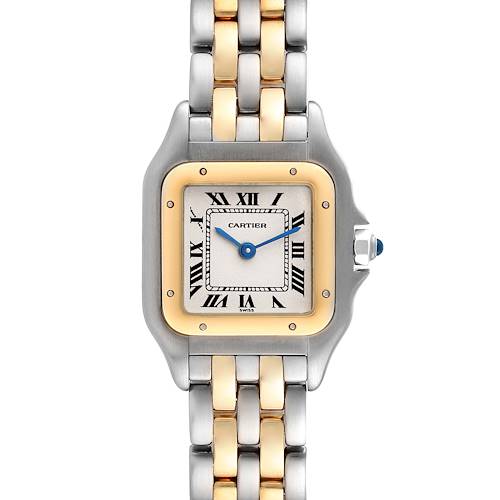 Photo of Cartier Panthere Steel Yellow Gold Two Row Ladies Watch W25029B6 Box Papers