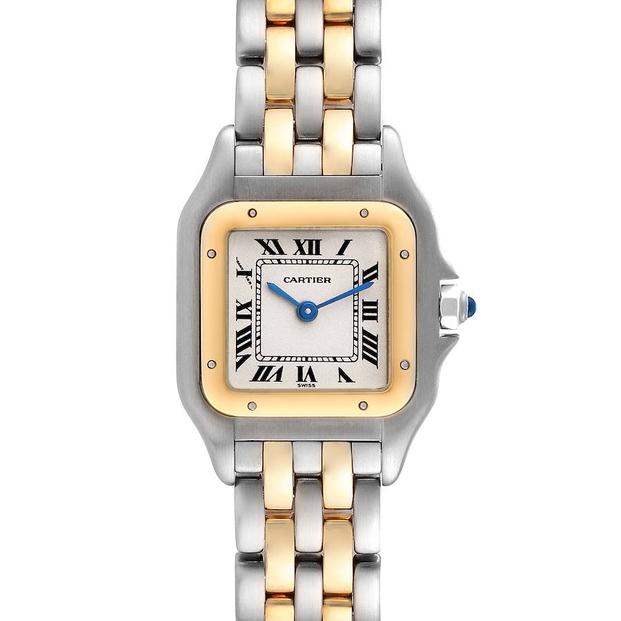 Cartier Panthere Steel Yellow Gold Two Row Ladies Watch W25029B6 Box Papers SwissWatchExpo