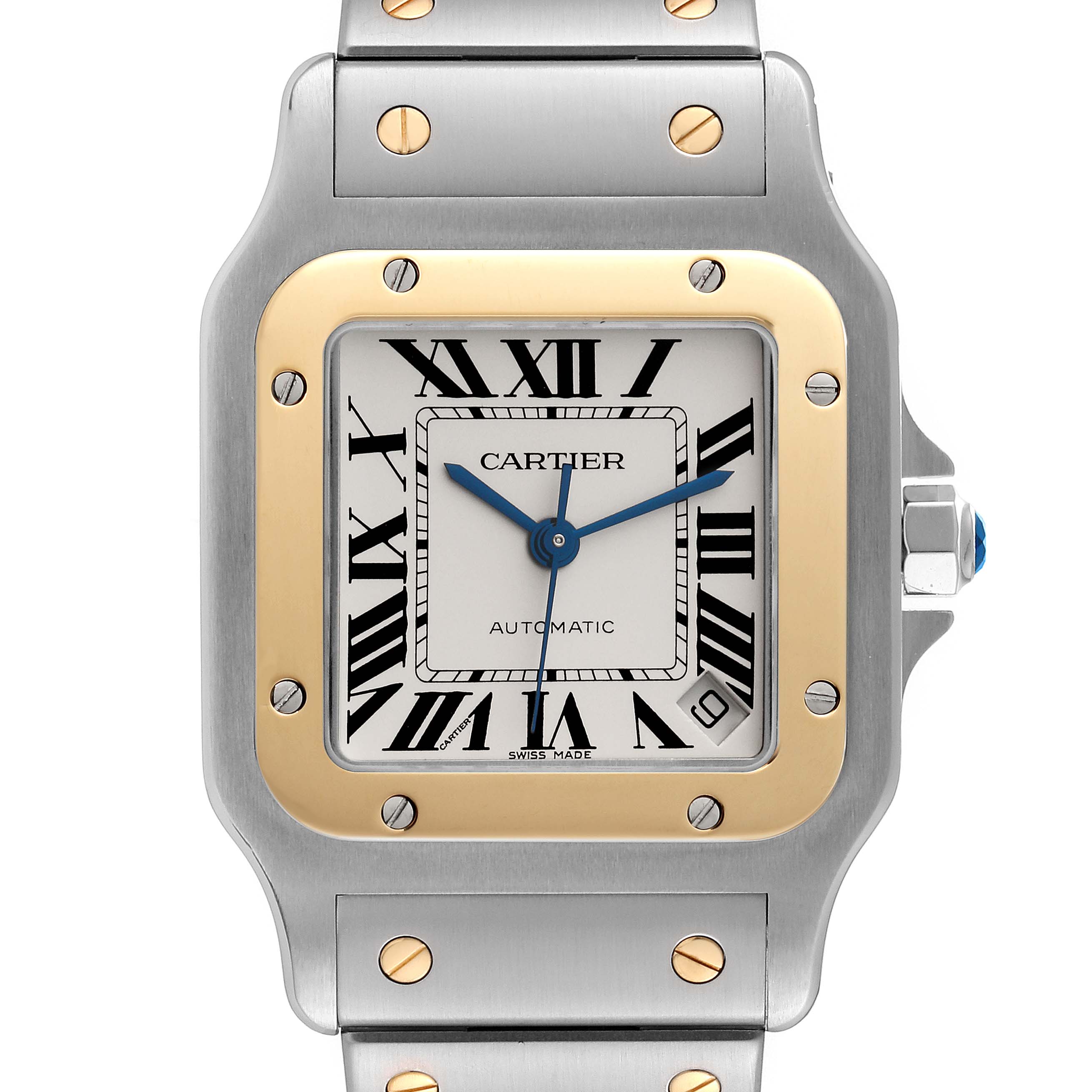 Cartier アナログクォーツ腕時計 グレー/ゴールド Cartier Santos Stainless Steel W20099C4 | Stock 59818 | SwissWatchExpo