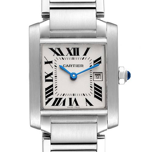 Photo of Cartier Tank Francaise Midsize 25mm Silver Dial Ladies Watch W51011Q3 Box Papers