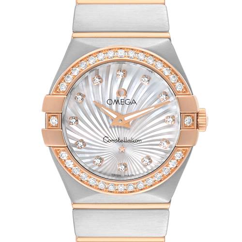 Photo of Omega Constellation 27 Steel Rose Gold Mother Of Pearl Diamond Ladies Watch 123.25.27.60.55.002