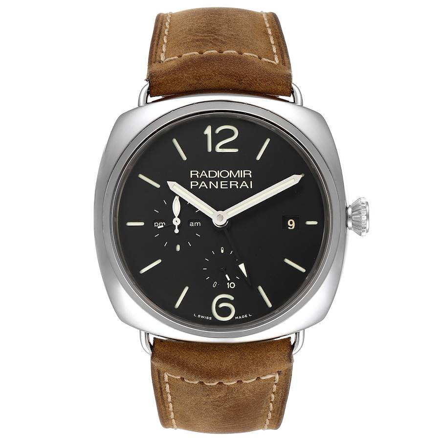 Panerai Radiomir Acciaio 47mm 10 Days GMT Steel Watch PAM00323 Box Papers |  SwissWatchExpo