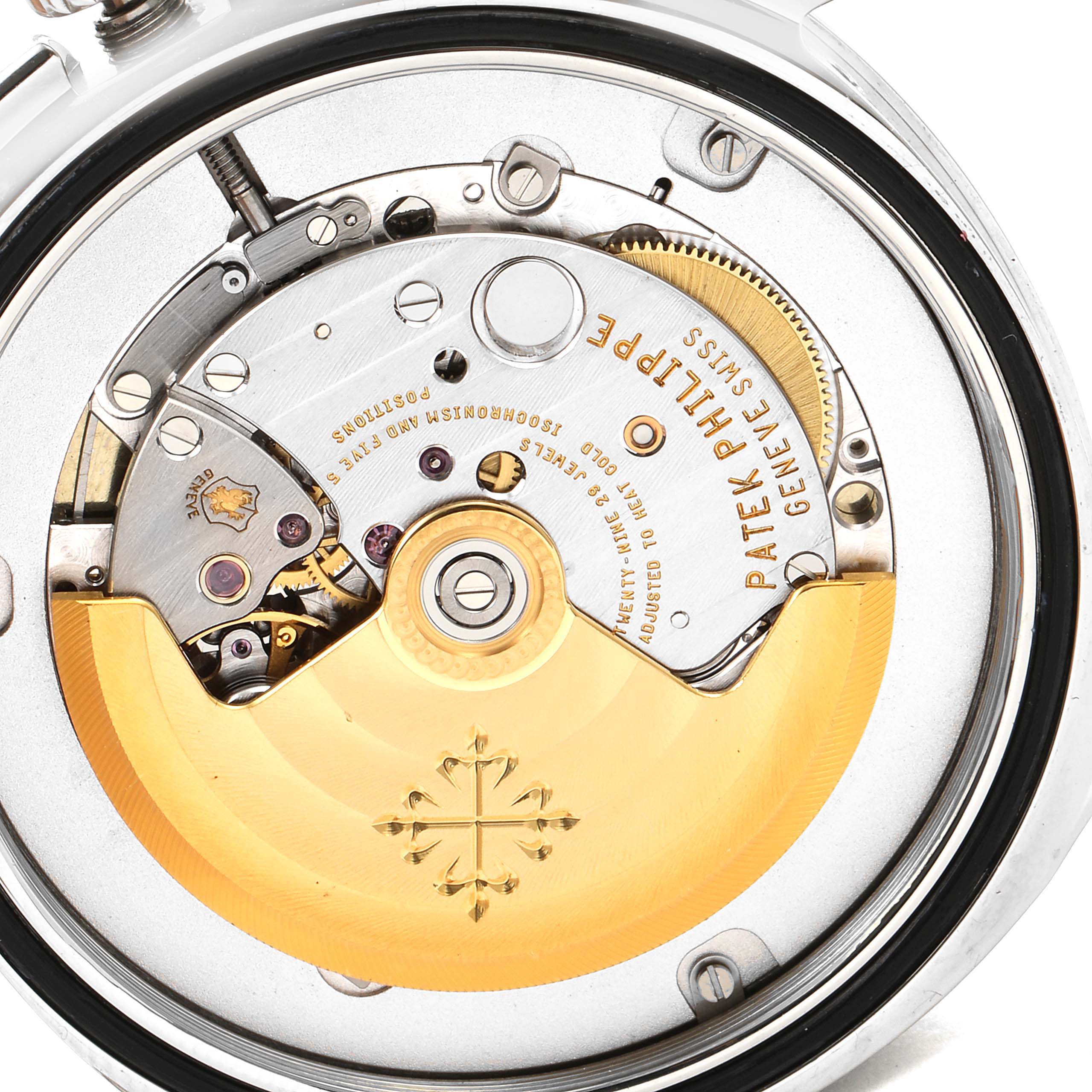 This image shows the detailed view of the movement and inner mechanics of a Patek Philippe Aquanaut 5167/1A Men's Stainless Steel Black Dial 5167/1A Men's Stainless Steel Black Dial watch.