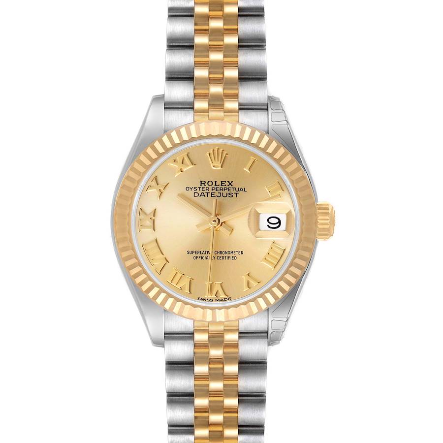Rolex Datejust 28 Steel Yellow Gold Champagne Dial Ladies Watch 279173 Unworn SwissWatchExpo