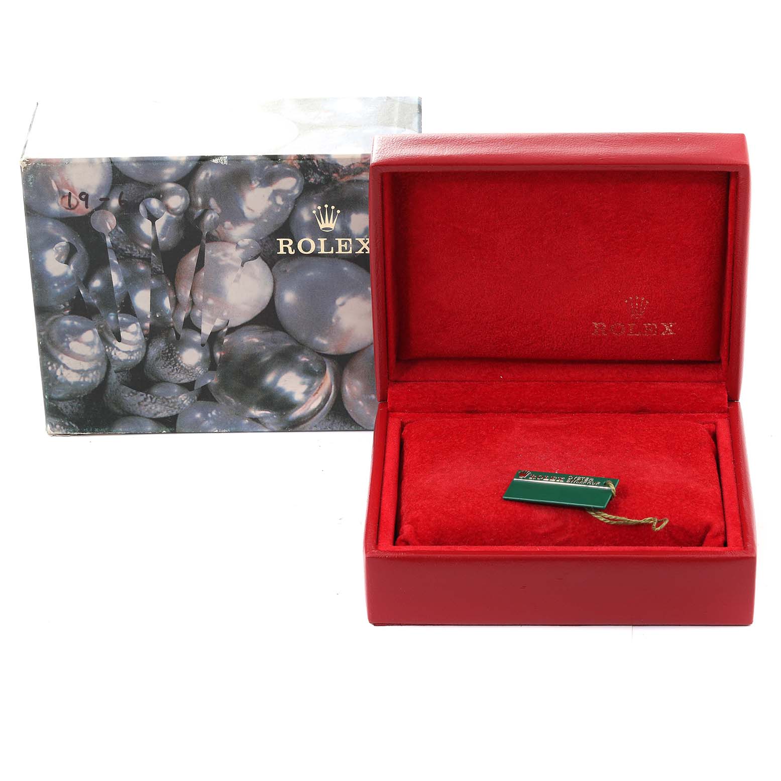 The image shows the packaging and presentation box for a Rolex Datejust 79173 Women's Steel and Gold (two tone) Beige Dial 79173 Women's Steel and Gold (two tone) Beige Dial model watch.