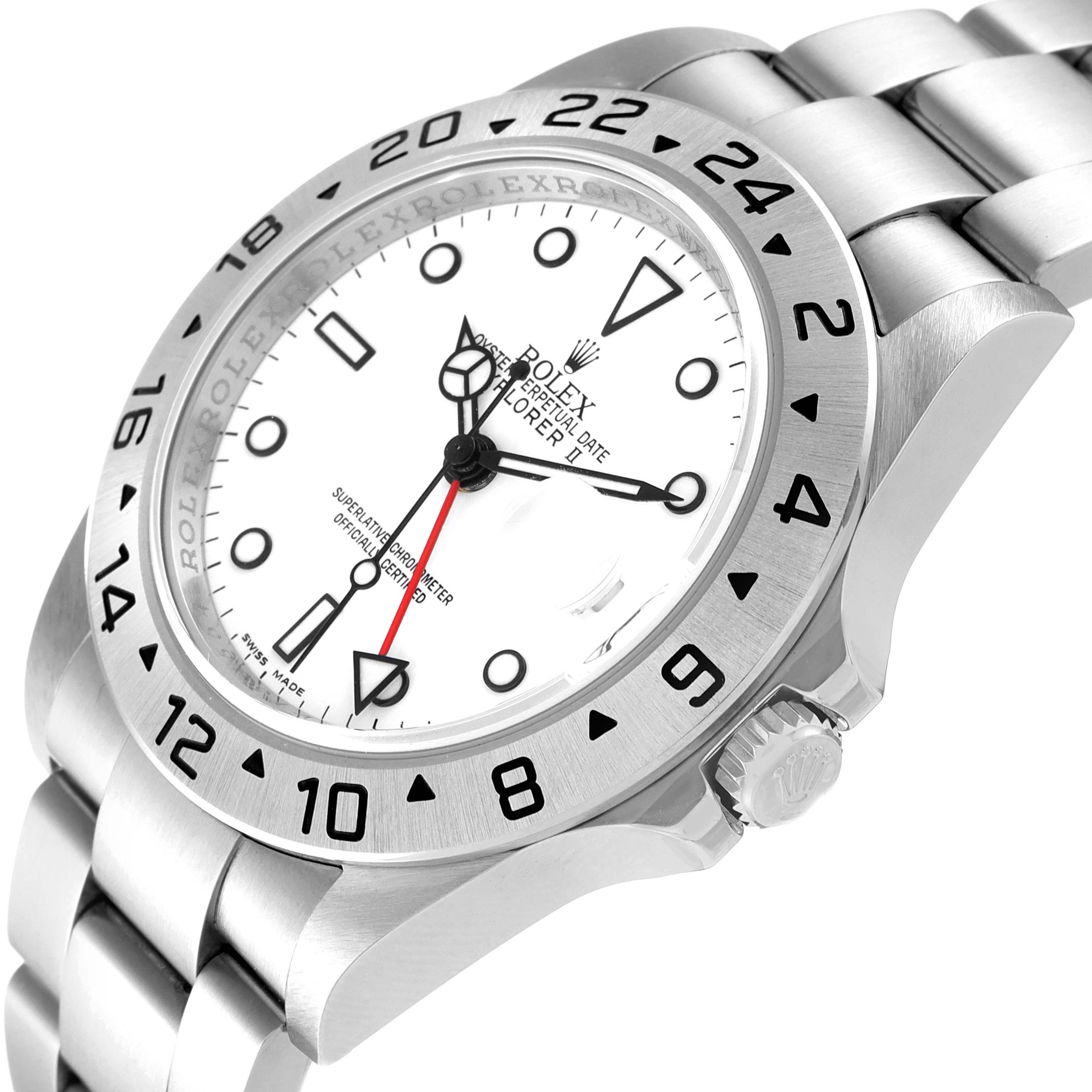 This image shows the face and side profile of the Rolex Explorer 16570 Men's Stainless Steel White Dial 16570 Men's Stainless Steel White Dial watch, highlighting its bezel, dial, and crown.