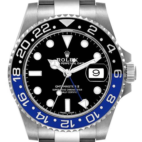 Photo of Rolex GMT Master II Batman Black Blue Ceramic Bezel Steel Watch 116710 Box Card