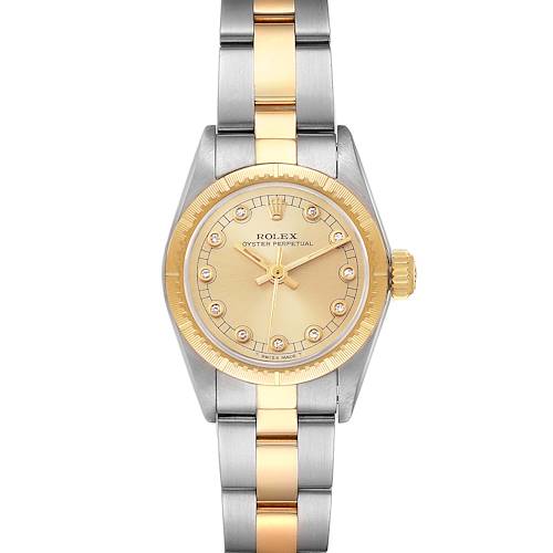 Photo of Rolex Oyster Perpetual NonDate Diamond Dial Ladies Watch 67243
