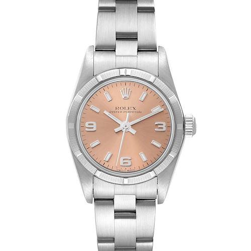 Photo of Rolex Oyster Perpetual Salmon Dial Steel Ladies Watch 76030