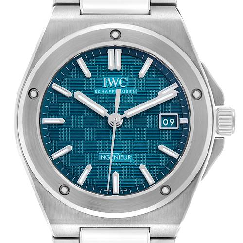 Photo of IWC Ingenieur Automatic 40 Aqua Dial Steel Mens Watch IW328903 Box Card