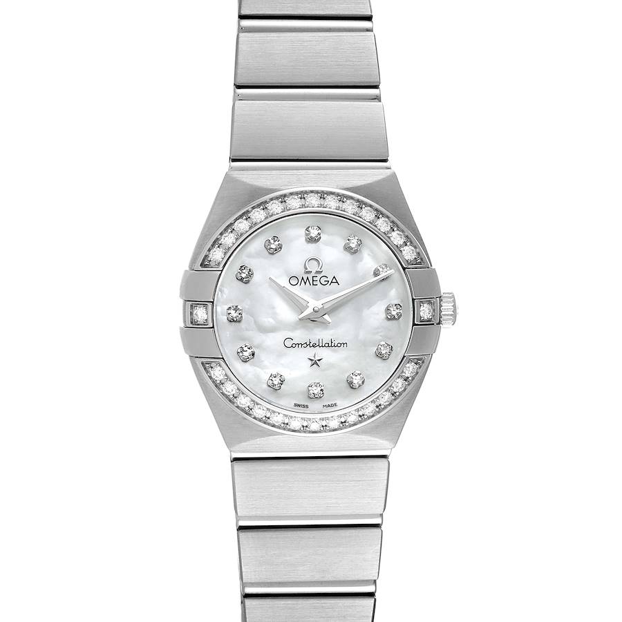 Omega Constellation 24 Mother of Pearl Diamond Ladies Watch 123.15.24.60.55.003 Box Card SwissWatchExpo