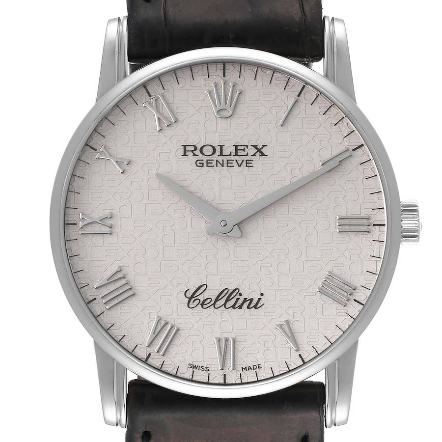 Rolex Cellini Classic White Gold Ivory Anniversary Dial Mens Watch 5116 SwissWatchExpo