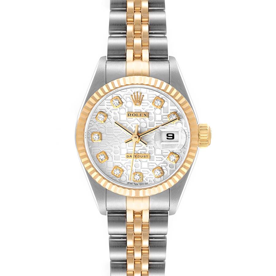 Rolex Datejust 26 Steel Yellow Gold Diamond Ladies Watch 79173 SwissWatchExpo