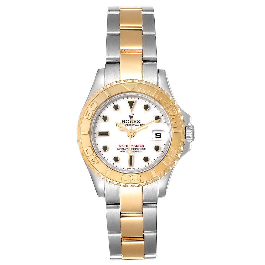 Rolex Yachtmaster 29mm White Dial Steel Yellow Gold Ladies Watch