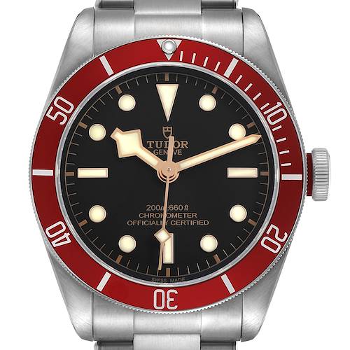 Photo of Tudor Heritage Black Bay Burgundy Bezel Steel Mens Watch 79230R Box Card