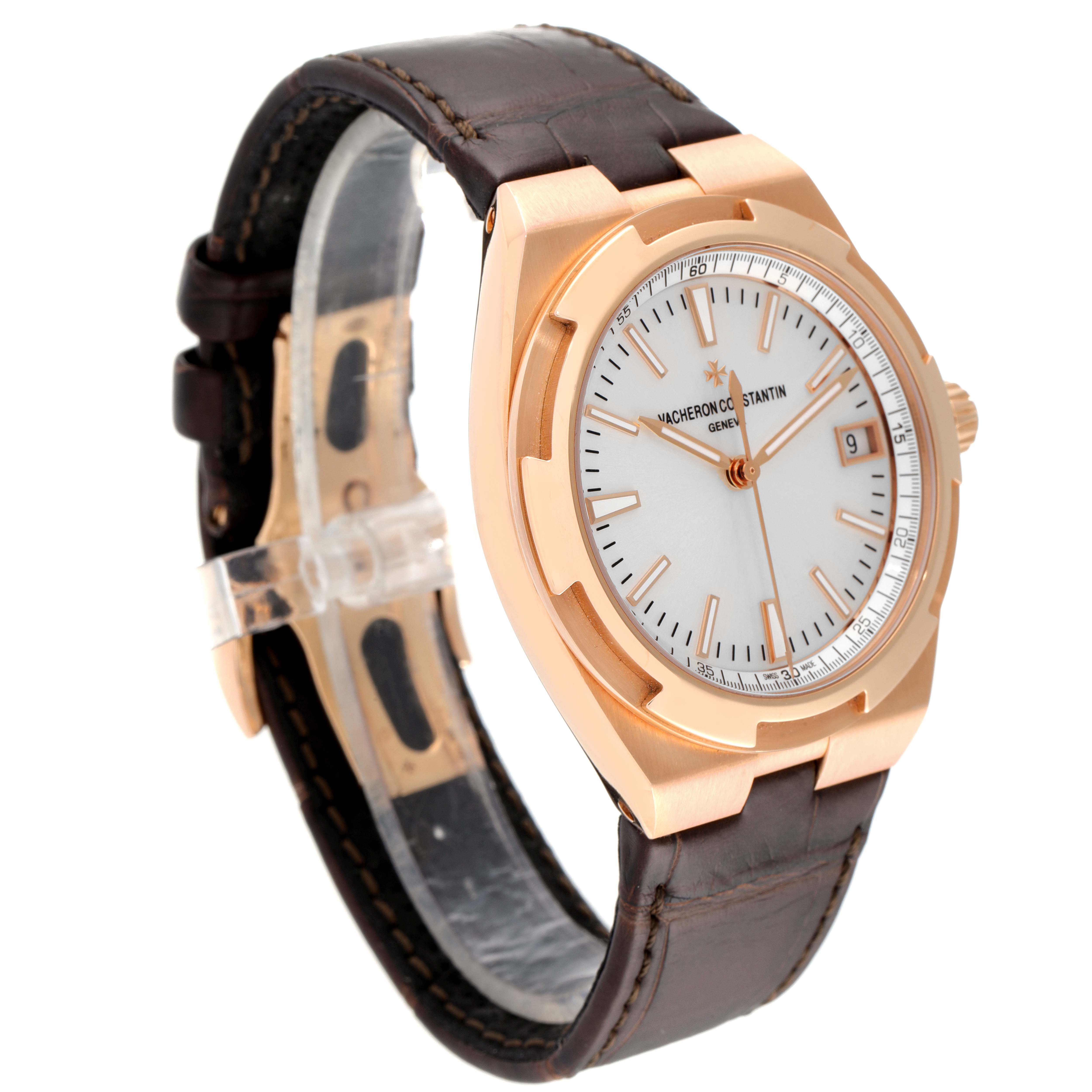 Vacheron Constantin Overseas Rose Gold Silver Dial Mens Watch 4500V ...