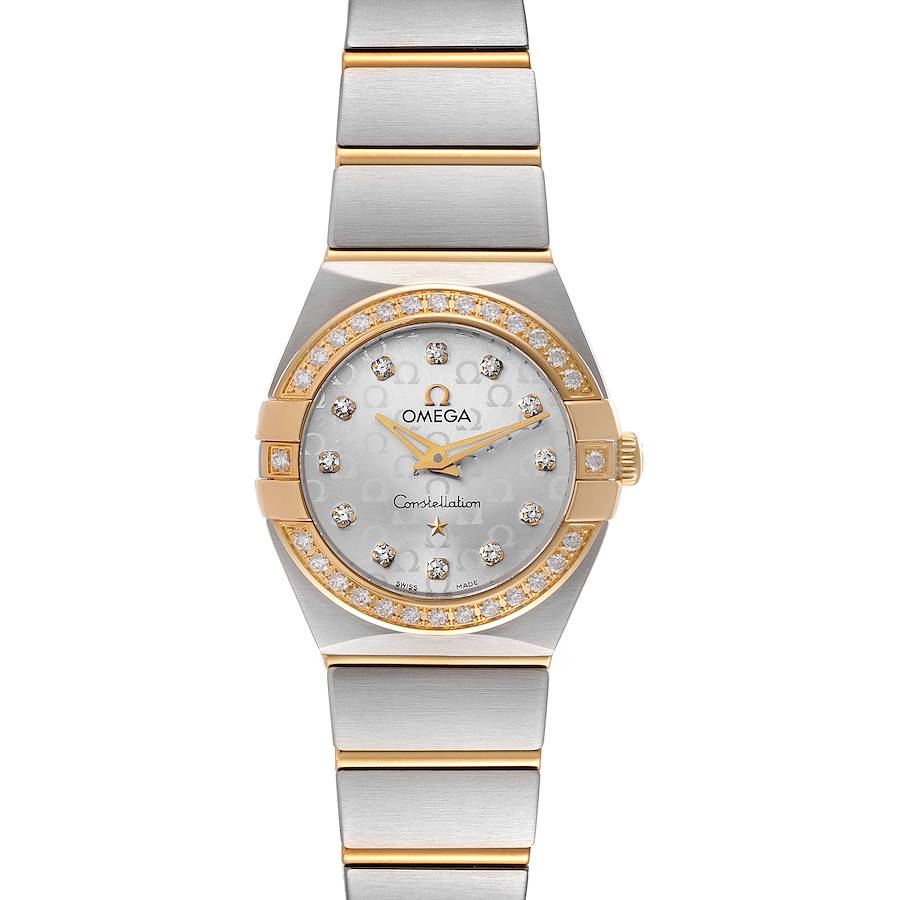 Omega Constellation Steel Yellow Gold Diamond Ladies Watch 123.25.24.60.52.002 Box Card SwissWatchExpo