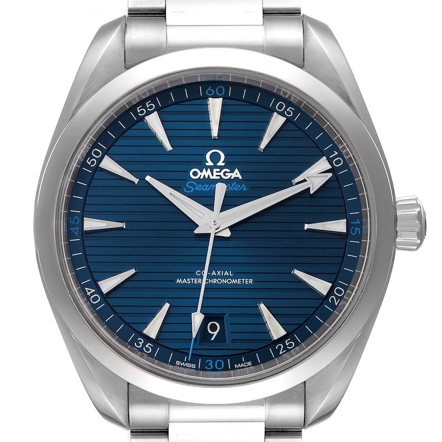 Omega Seamaster Aqua Terra Blue Dial Steel Watch 220.10.41.21.03.001 Box Card SwissWatchExpo
