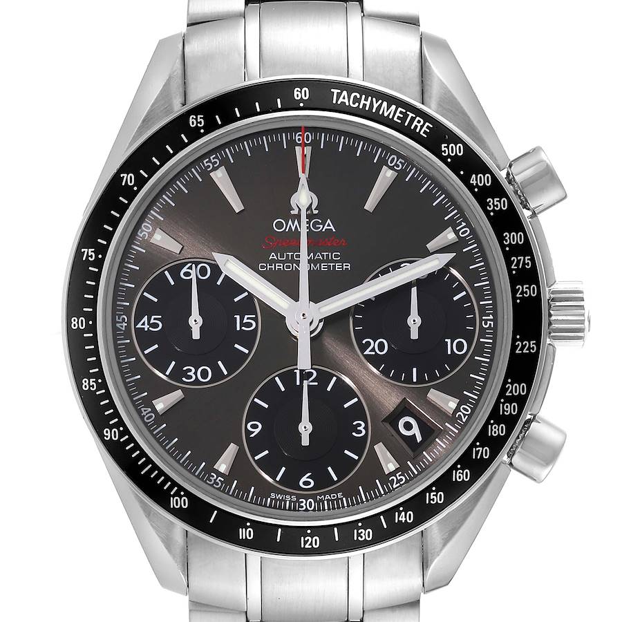Omega Speedmaster Date Grey Dial Steel Mens Watch 323.30.40.40.06.001 SwissWatchExpo